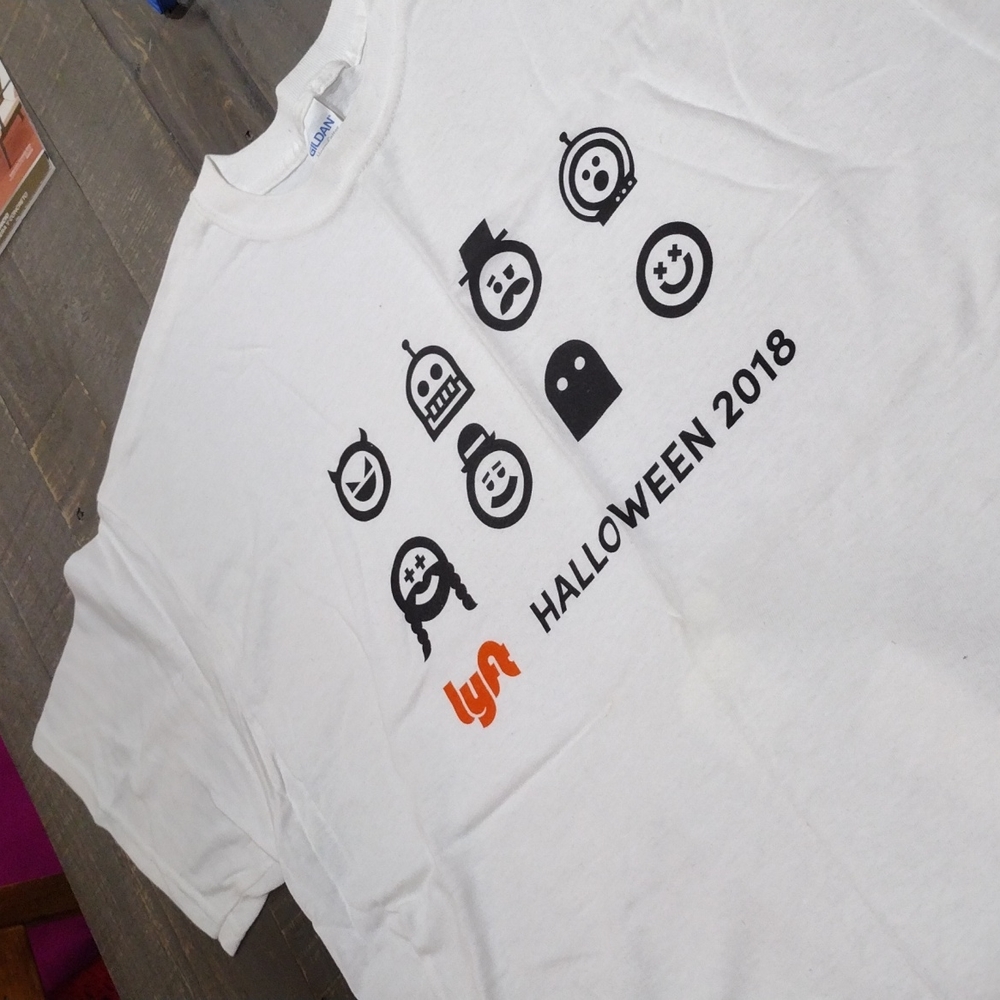 LYFT 2018 SZ XL WHITE TEE UNISEX HALLOWEEN
